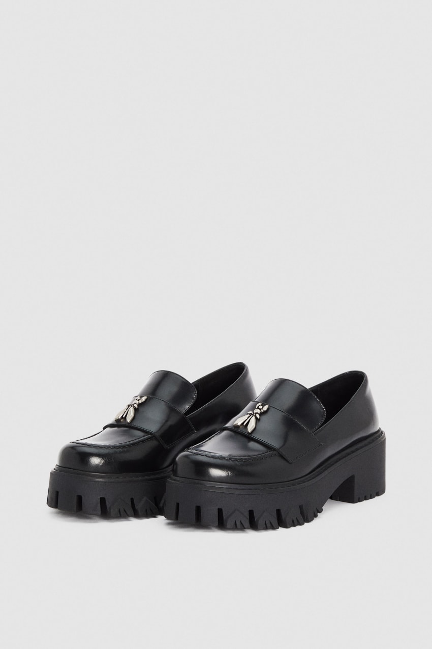 Patrizia Pepe Loafers Mustat | RLA487953