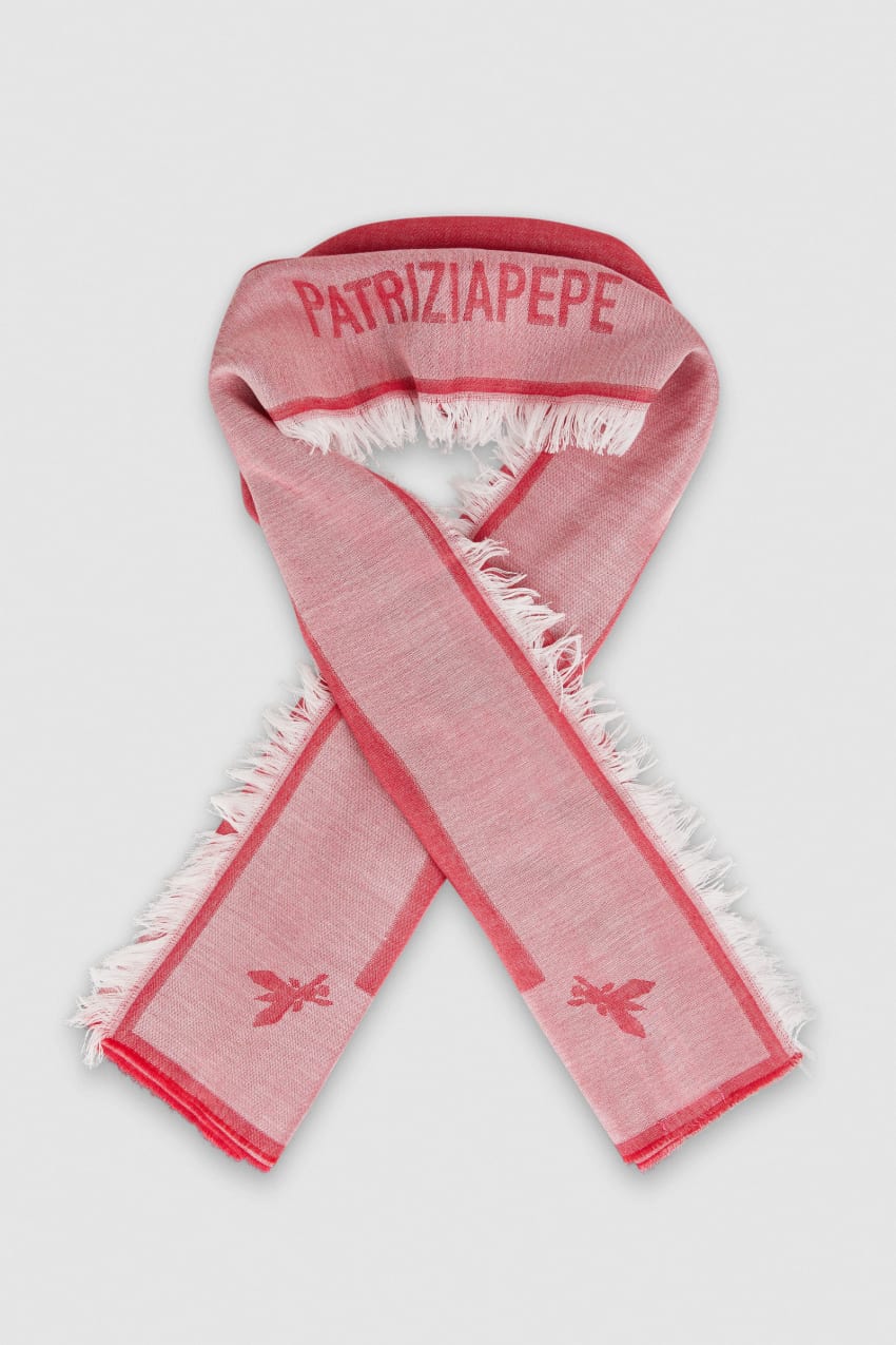 Patrizia Pepe Logo Print Scarf Pinkki | RHO207493