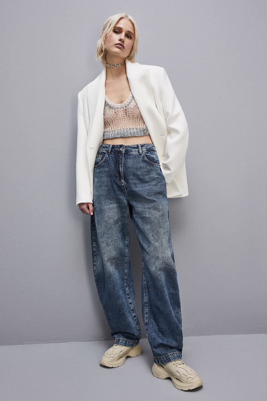 Patrizia Pepe Low Waist Balloon Denim Pants Vaaleansininen | PAC572340