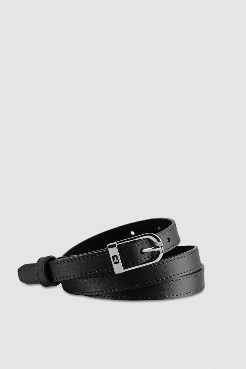 Patrizia Pepe Low-waist Smooth Leather Belt Mustat | PJI915360