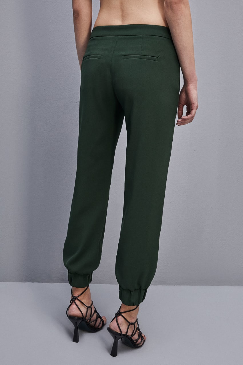 Patrizia Pepe Low-waisted Crepe Jogger Pants Vihreä | UTF851964