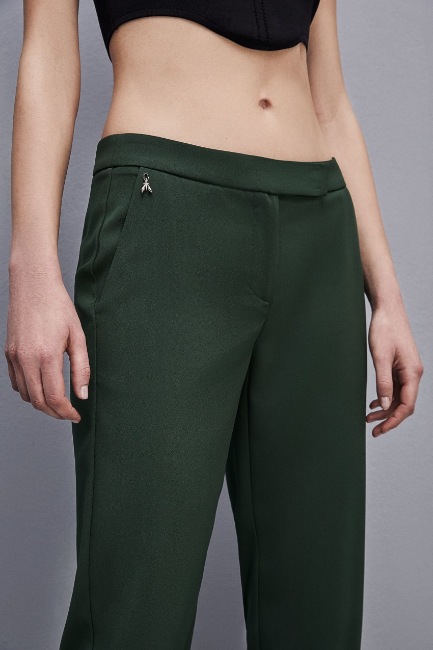 Patrizia Pepe Low-waisted Crepe Jogger Pants Vihreä | UTF851964