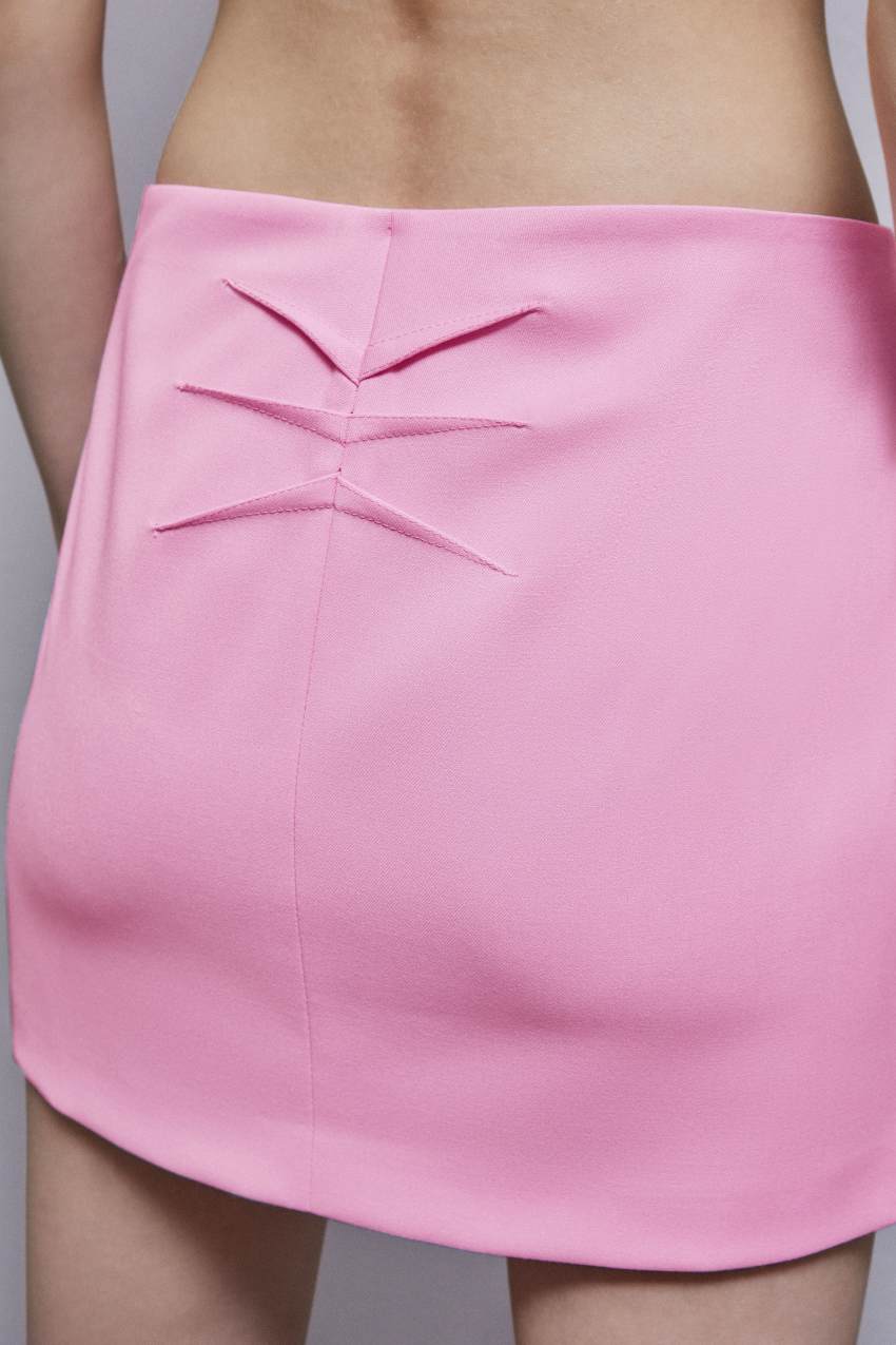 Patrizia Pepe Low-waisted Flannel Miniskirt Pinkki | GEV803194