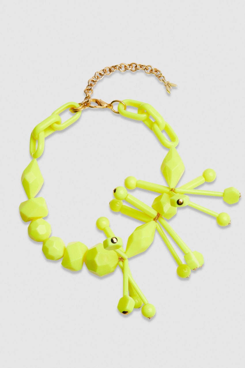 Patrizia Pepe Necklace With Techno Pop Fly Appliqué Keltainen | NAY174285