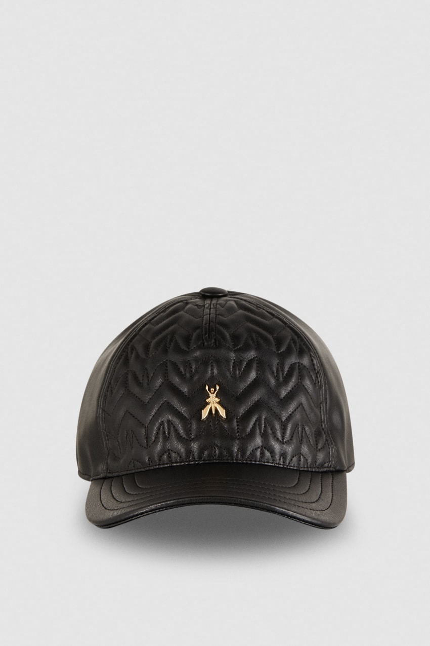 Patrizia Pepe Padded Fly Baseball Cap Mustat | RTA930824