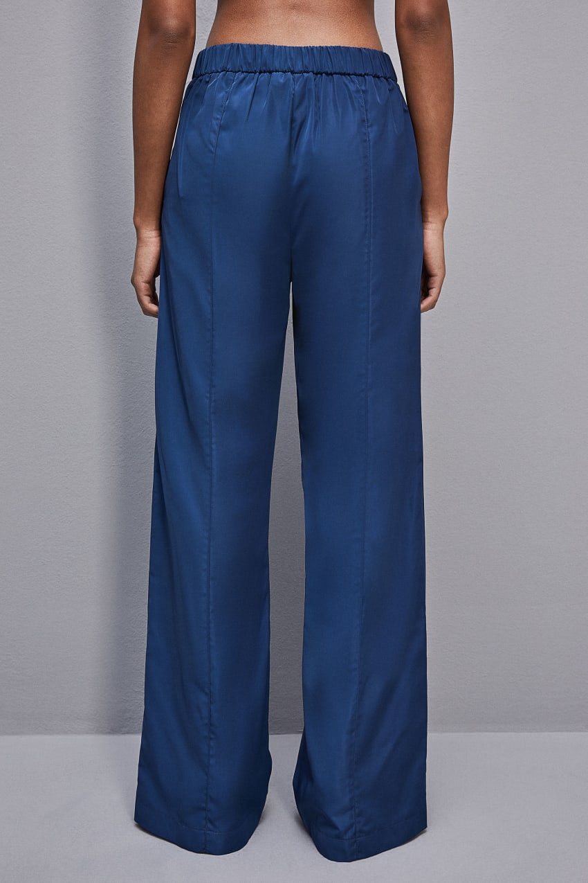 Patrizia Pepe Palazzo Pants In Technical Fabric Vaaleansininen | TPX524089