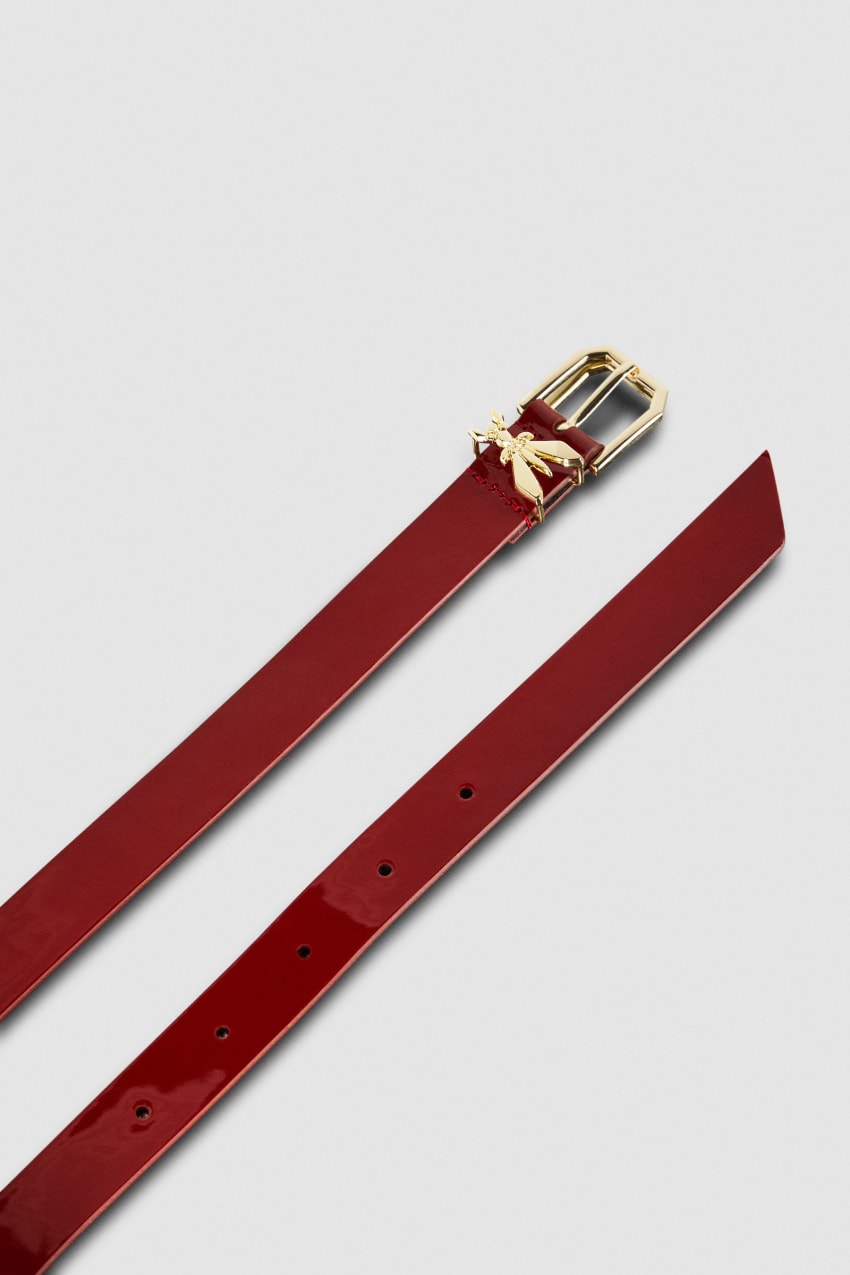 Patrizia Pepe Patent Leather Belt Punainen | NOS341092