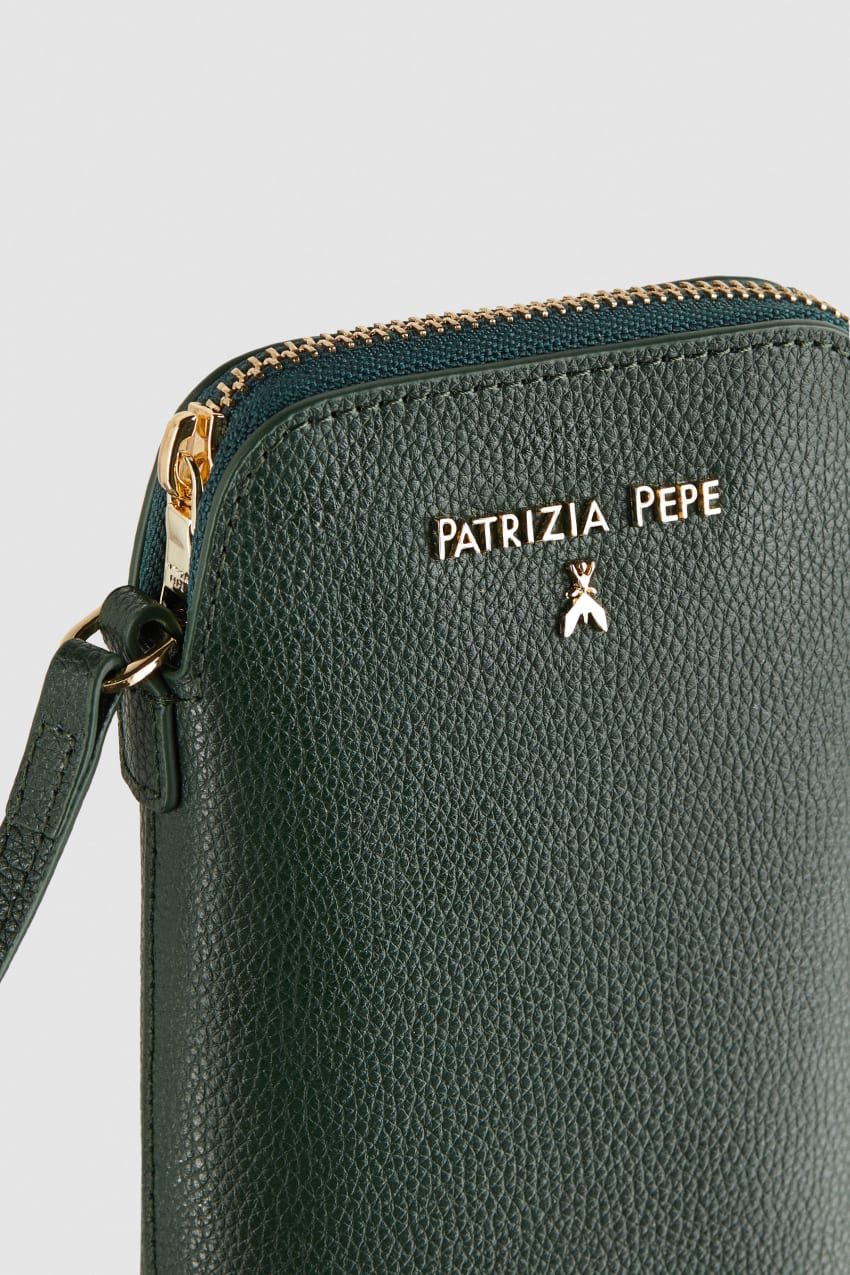 Patrizia Pepe Phone Holder With Shoulder Strap Vihreä | IQT069457