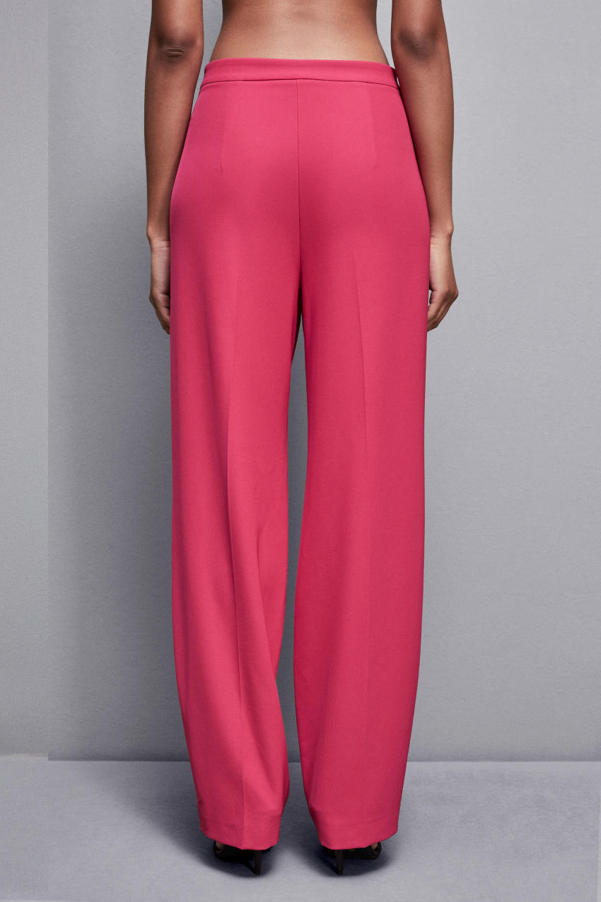 Patrizia Pepe Pleated Pants In Stretch Fabric Pinkki | UHQ851036