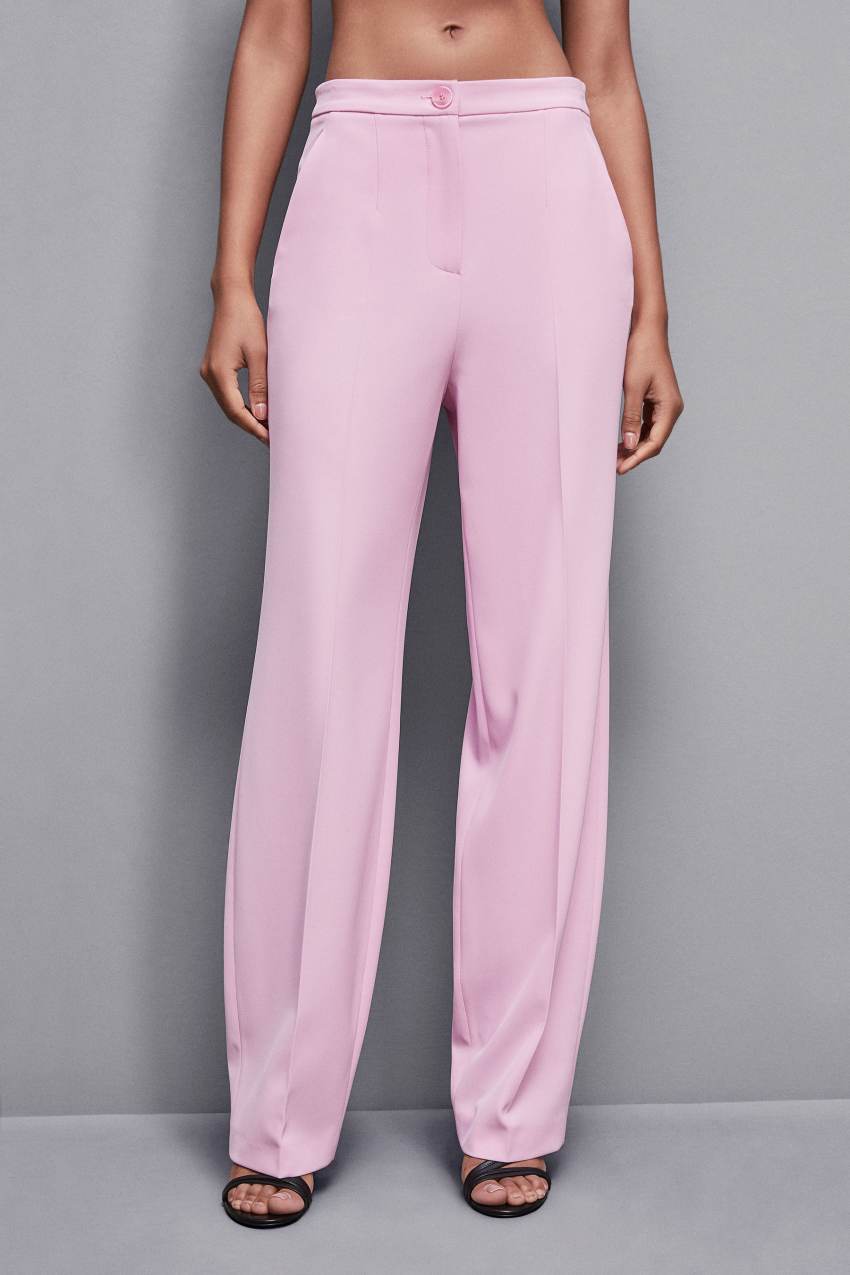 Patrizia Pepe Pleated Pants In Stretch Fabric Pinkki | LVC257310