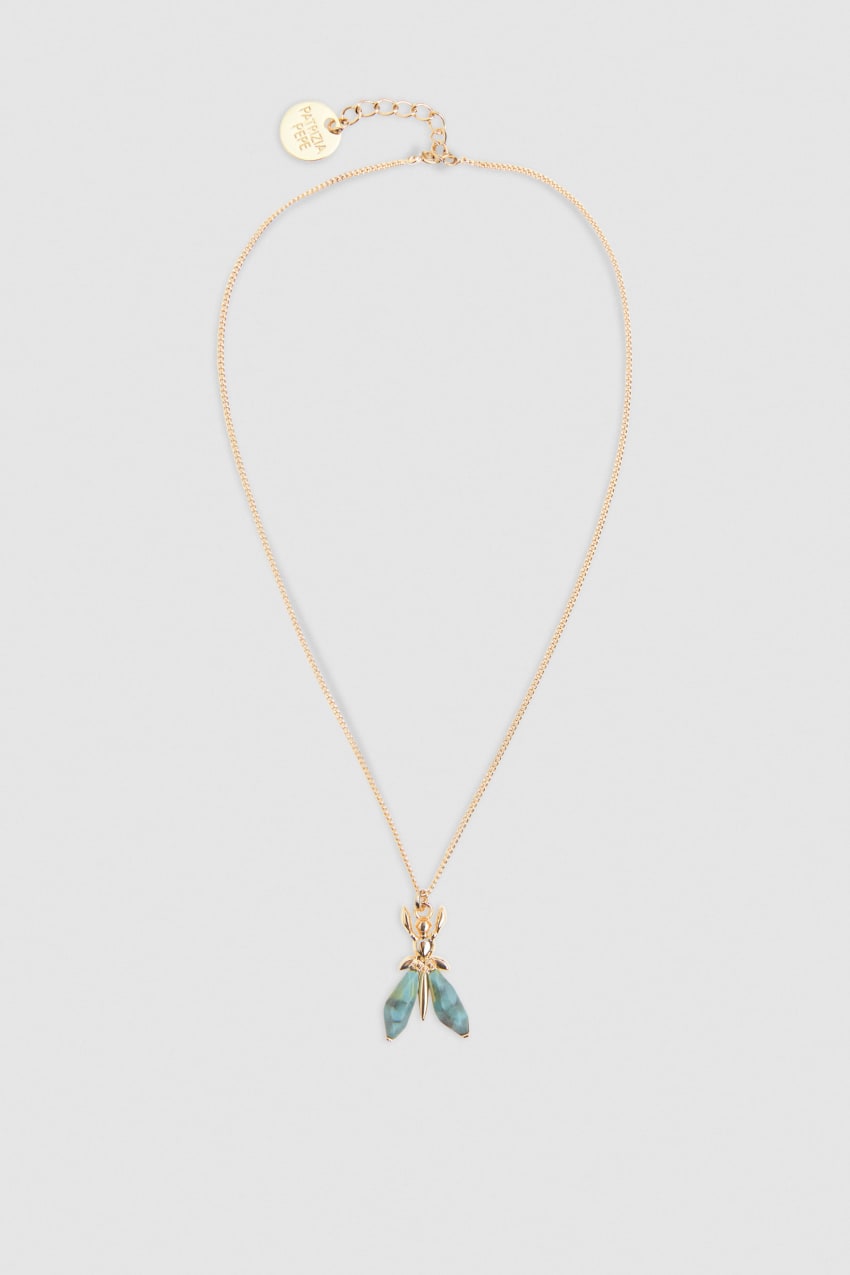 Patrizia Pepe Precious Fly Mini Necklace Vihreä | GKQ286350