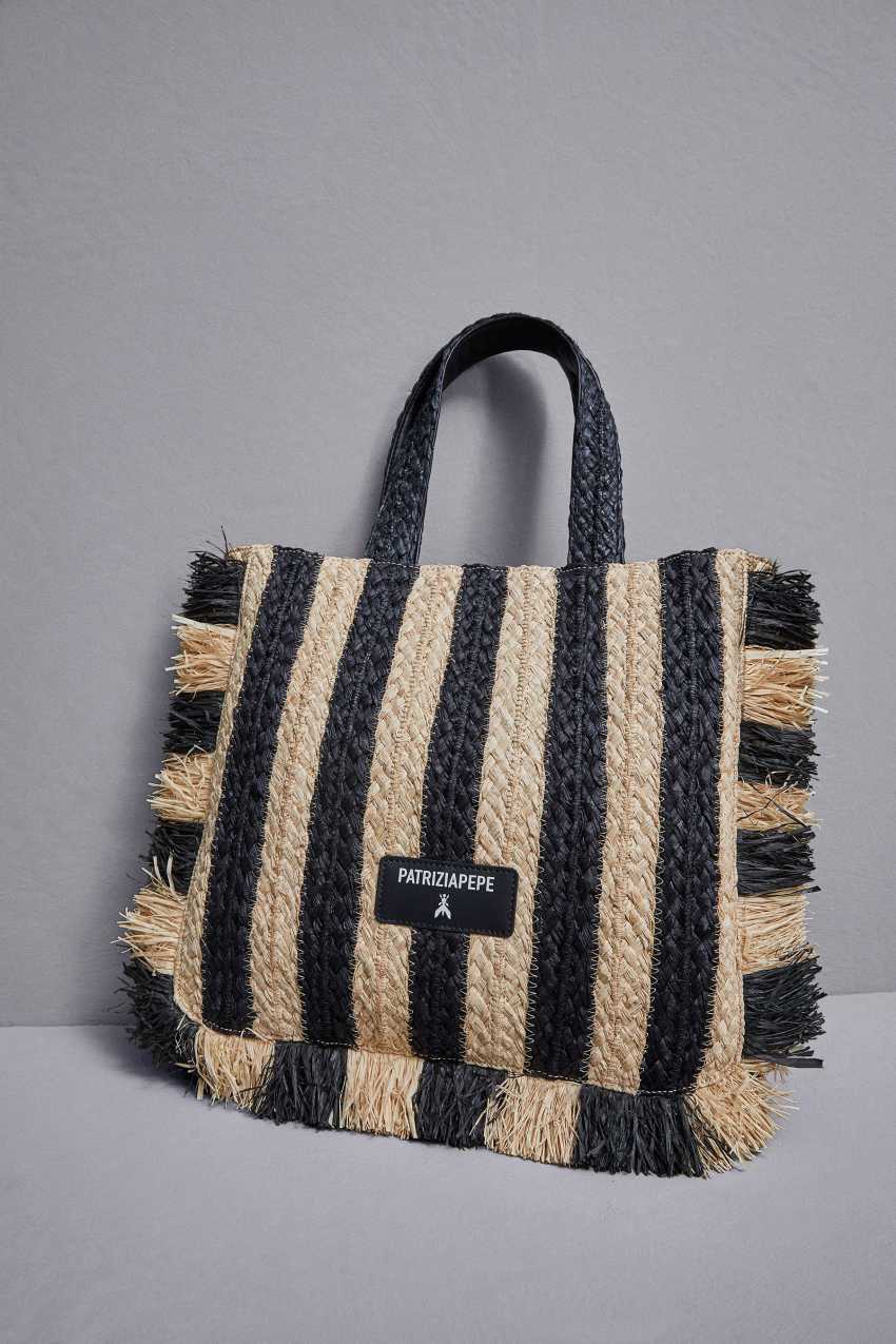 Patrizia Pepe Raffia Shopping Bag FE22 | UTE859763