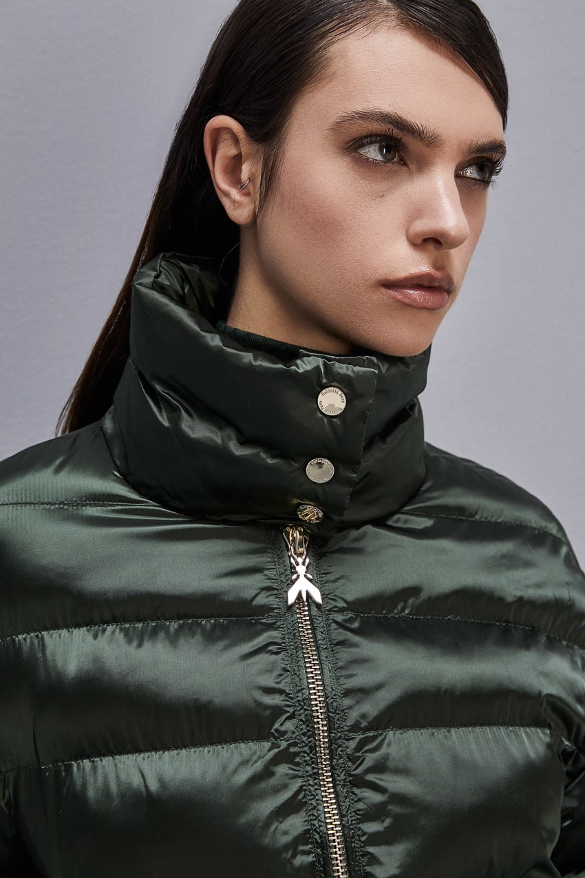 Patrizia Pepe Shiny Nylon Down Jacket Vihreä | GNV746310