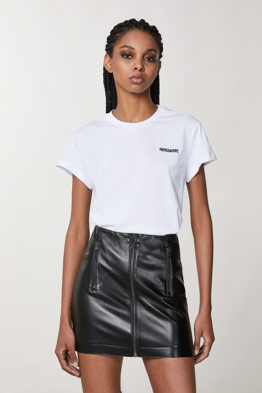 Patrizia Pepe Short Sleeve Jersey T-shirt Valkoinen | XZU917463