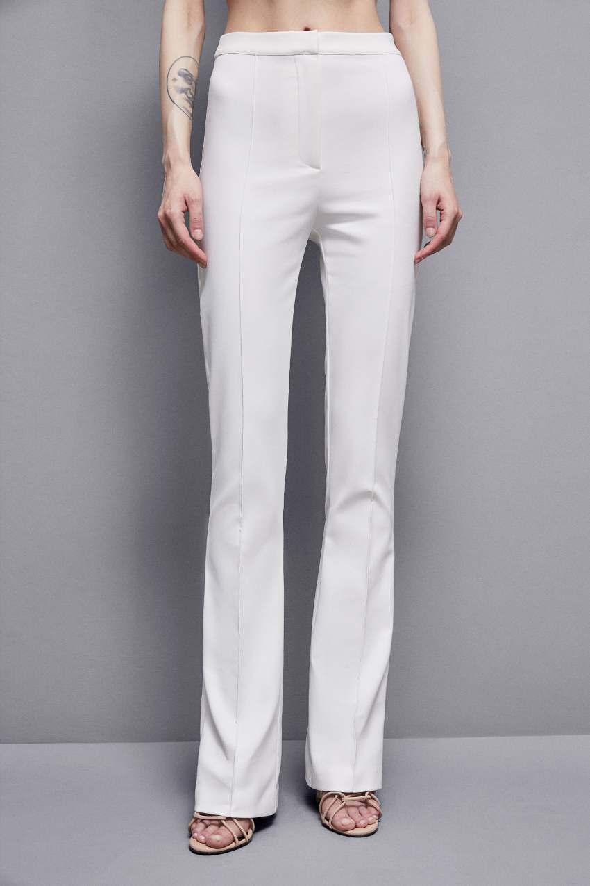 Patrizia Pepe Slim Flare Pants Valkoinen | UDV573146