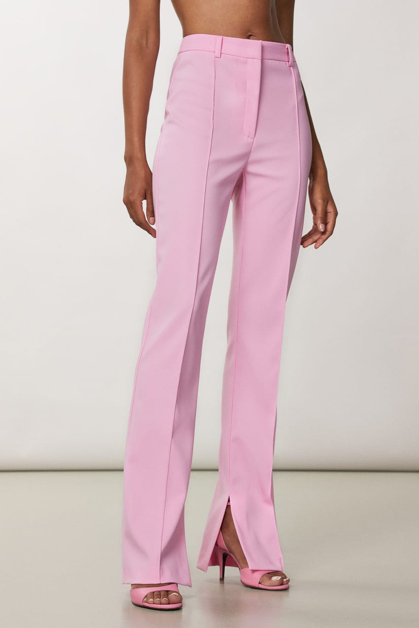 Patrizia Pepe Slim Pants With Side Slit Pinkki | XWV750316