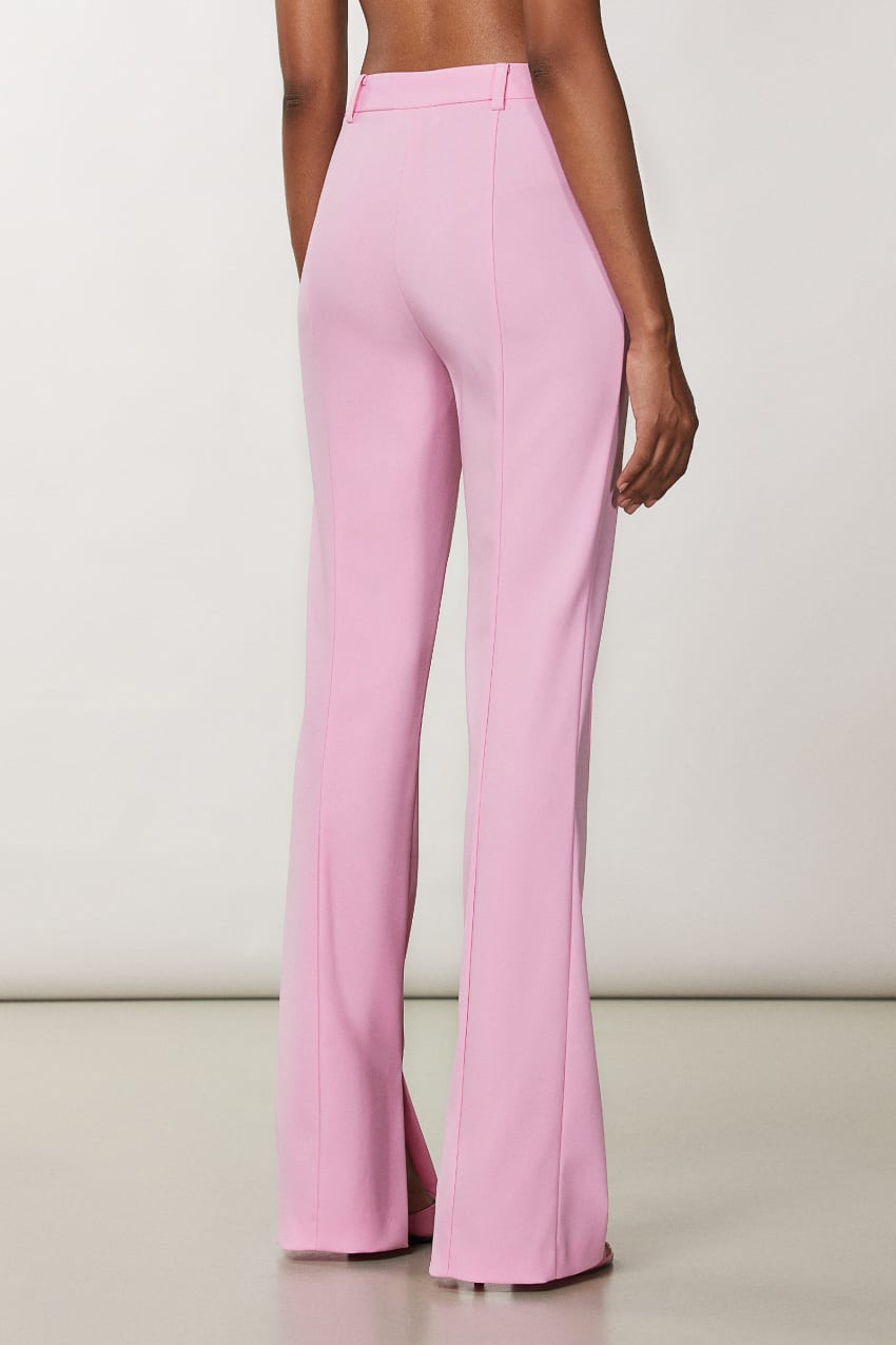 Patrizia Pepe Slim Pants With Side Slit Pinkki | XWV750316