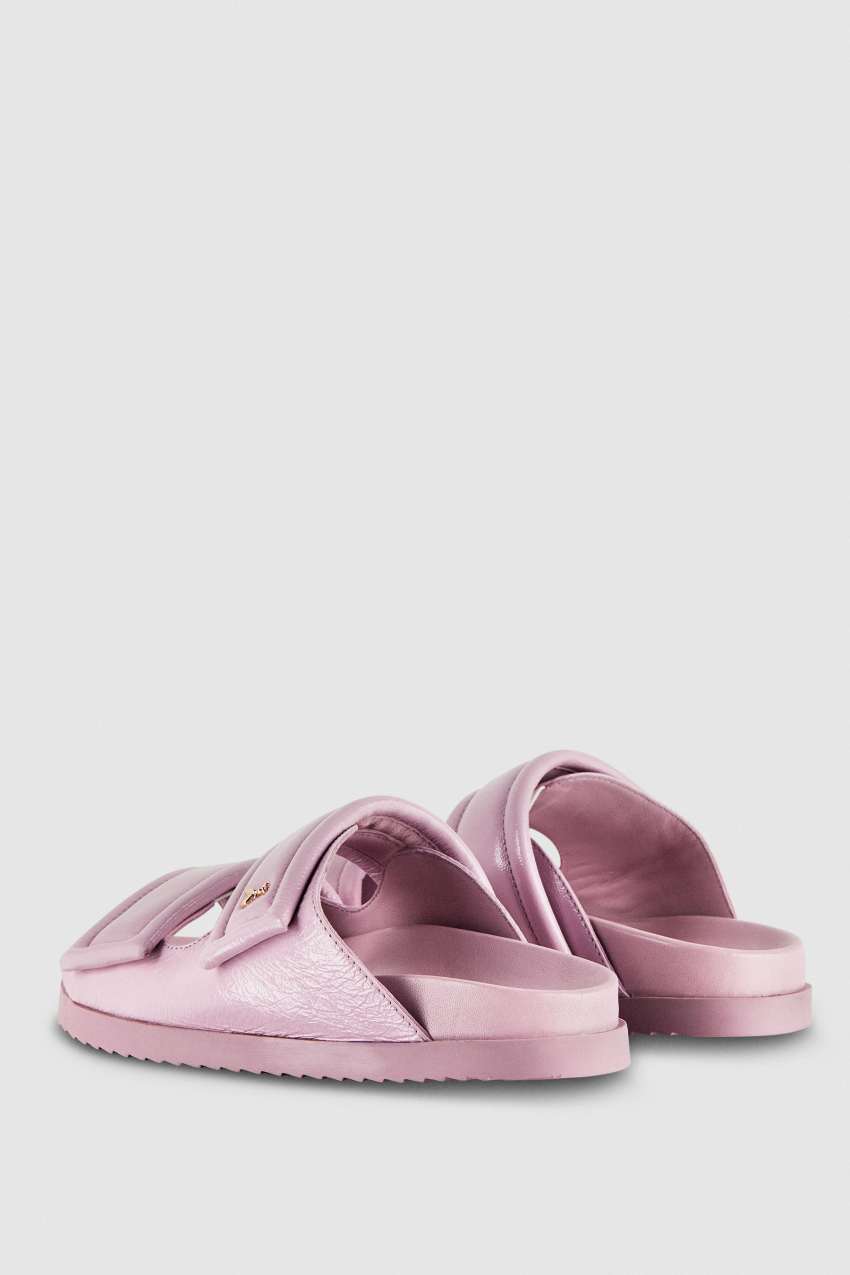 Patrizia Pepe Slippers With Logo And Leather Lining Violetit | OEK765238