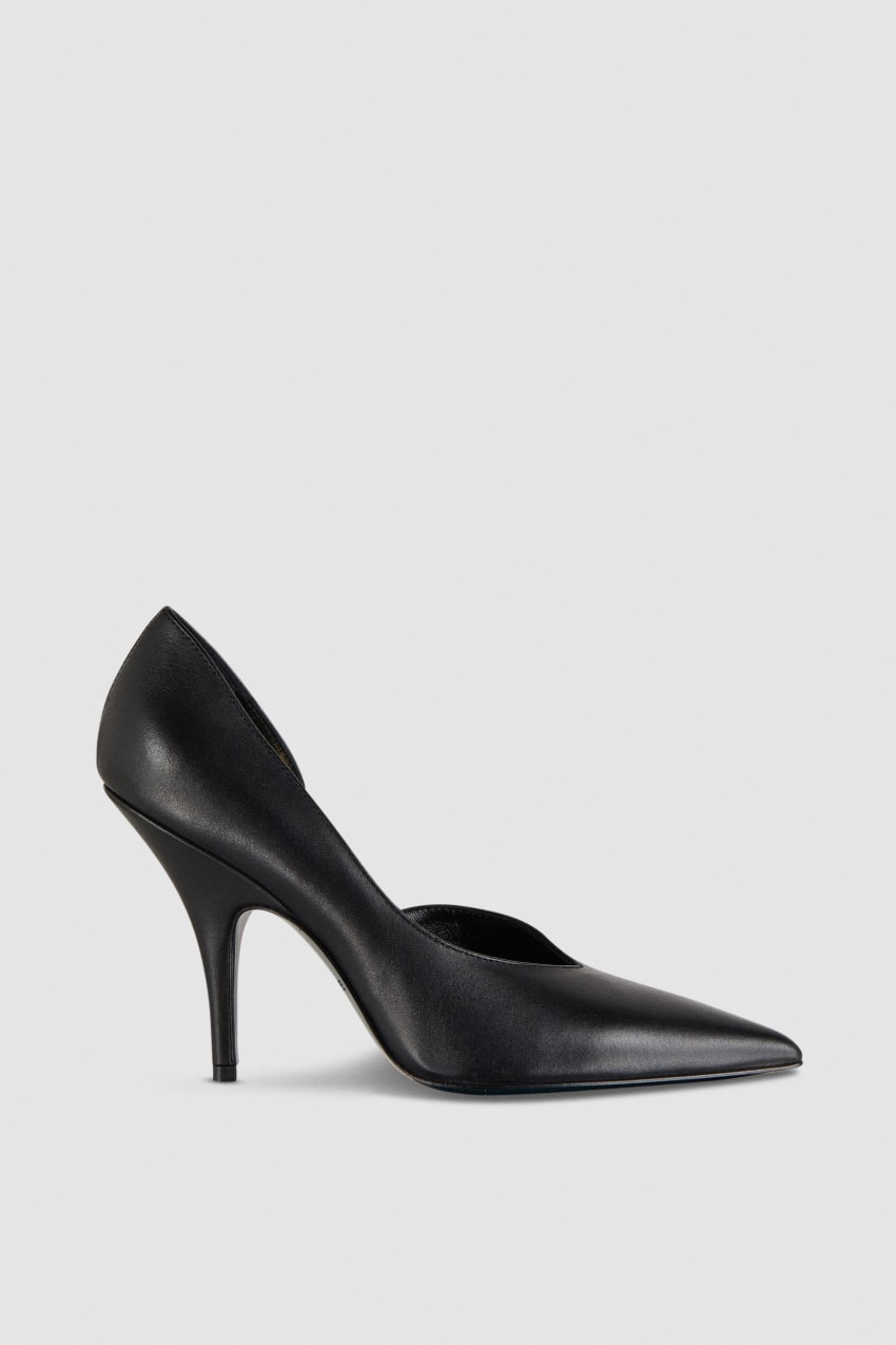 Patrizia Pepe Smooth Leather Pumps Mustat | FKH638701