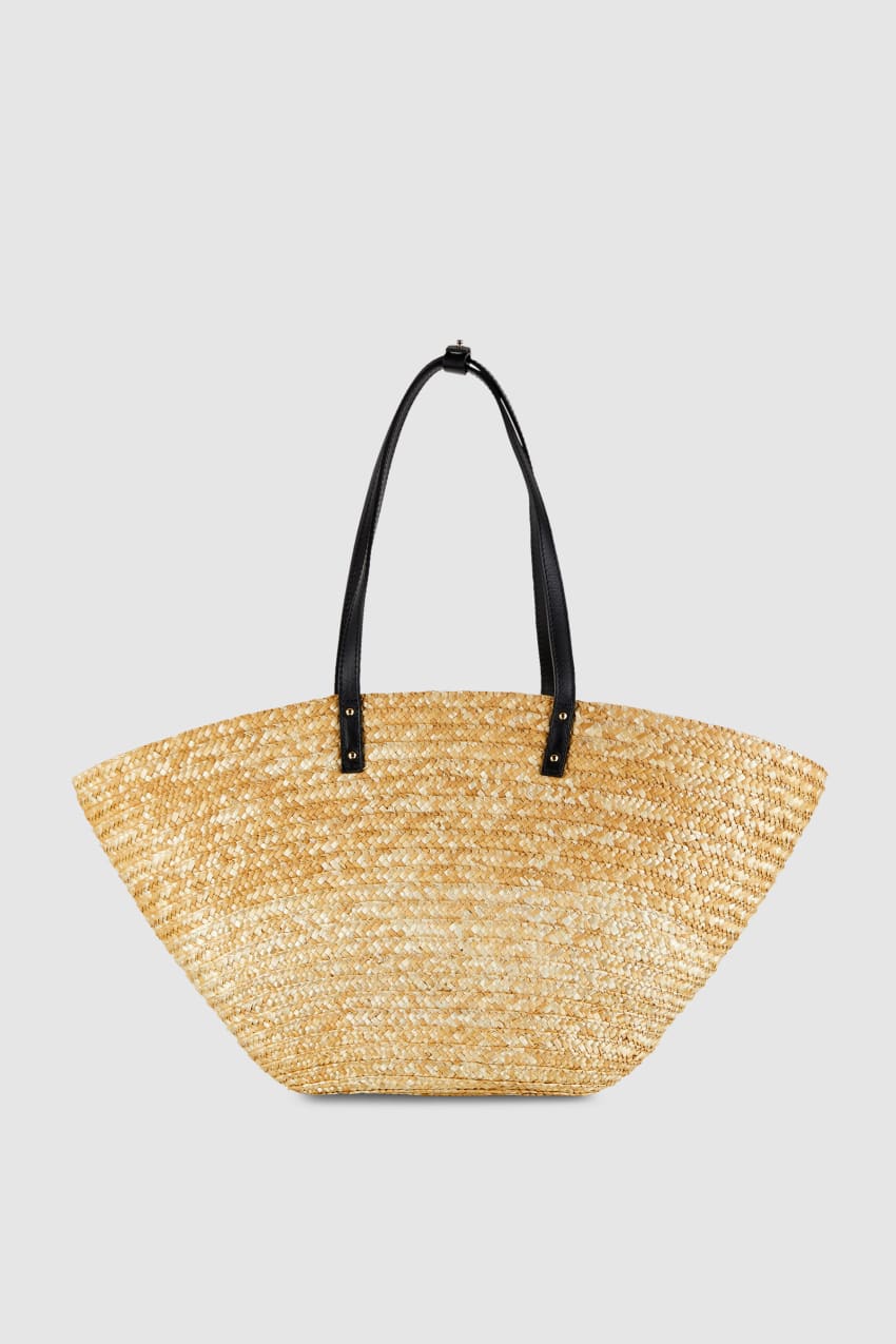 Patrizia Pepe Straw Shopper Beige | LZR497826