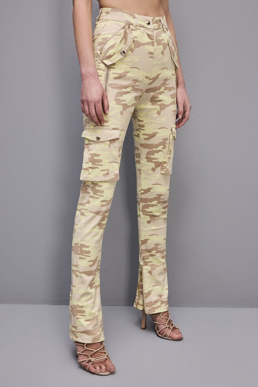 Patrizia Pepe Stretch Twill Cargo Pants Militare | VSD106483