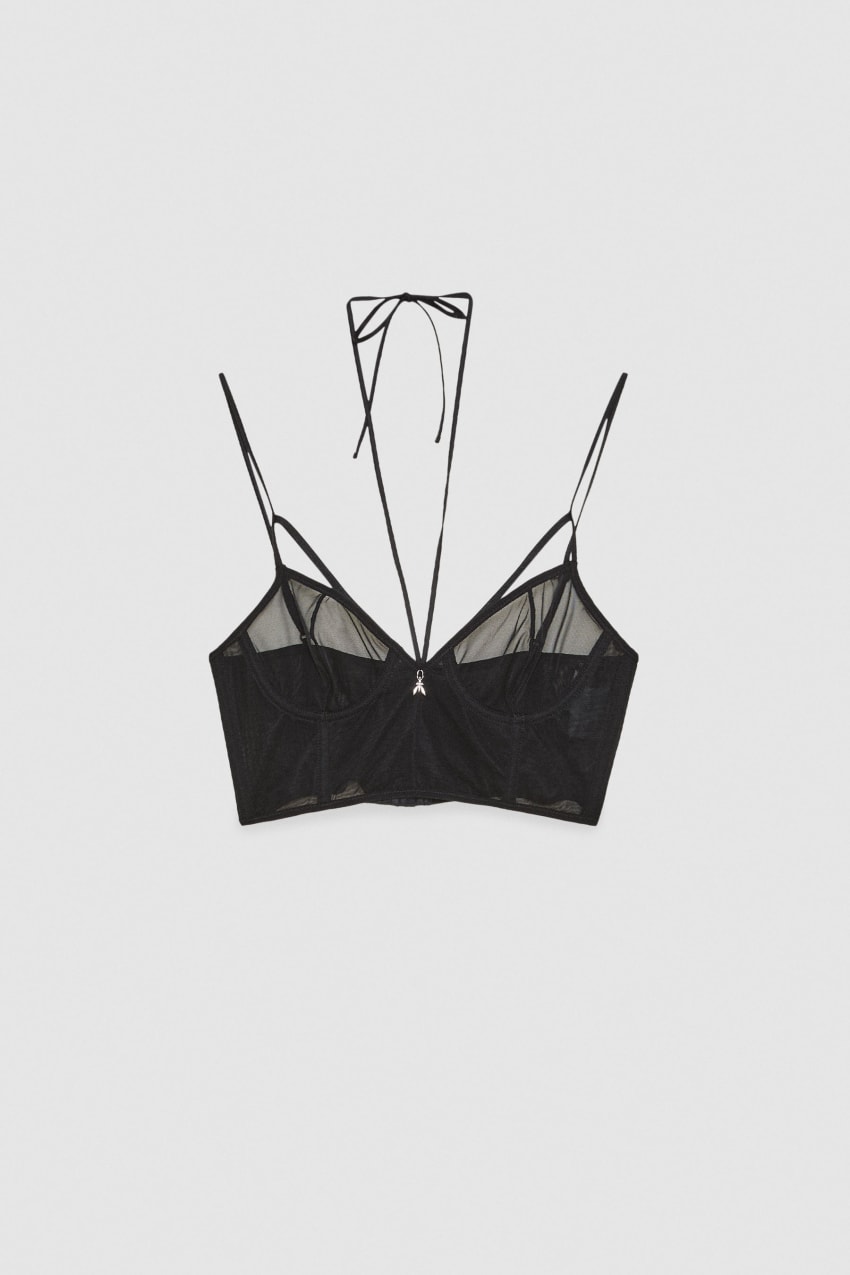 Patrizia Pepe Tulle Bralette Mustat | RFU408671