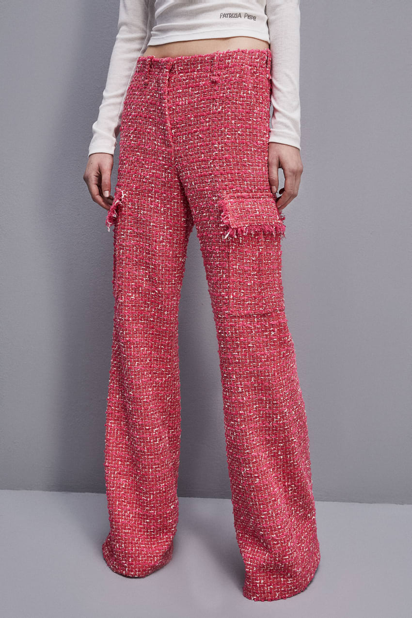 Patrizia Pepe Tweed Cargo Pants Punainen | MGF539461